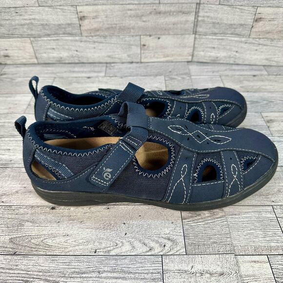 Earth Origins Shoes Womens Size 10 Navy Eliah Mary Jane Comfort Sandals Walking - Picture 12 of 15